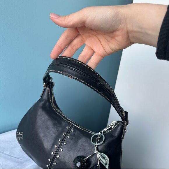 MICHAEL KORS Studded Astor Hobo Baguette Mini Bag Hamilton Hampton SoHo - Picture 6 of 12